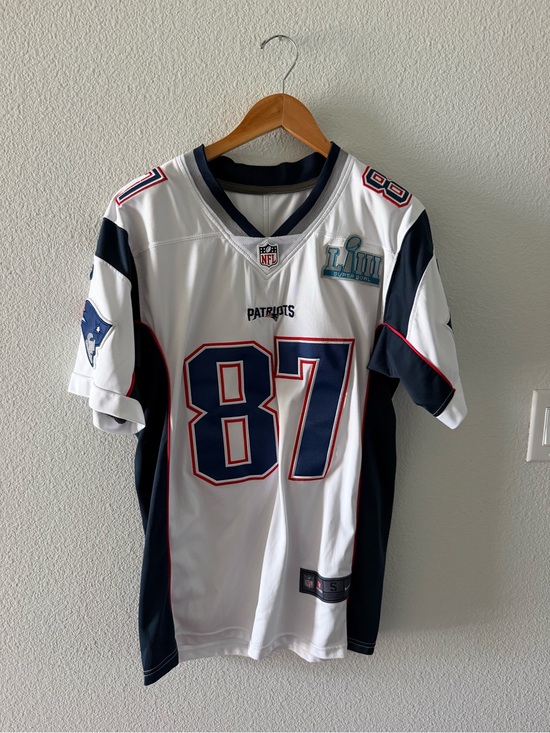 Nike Other - Nike New England White & Navy #87 Football Jersey Gronkowski